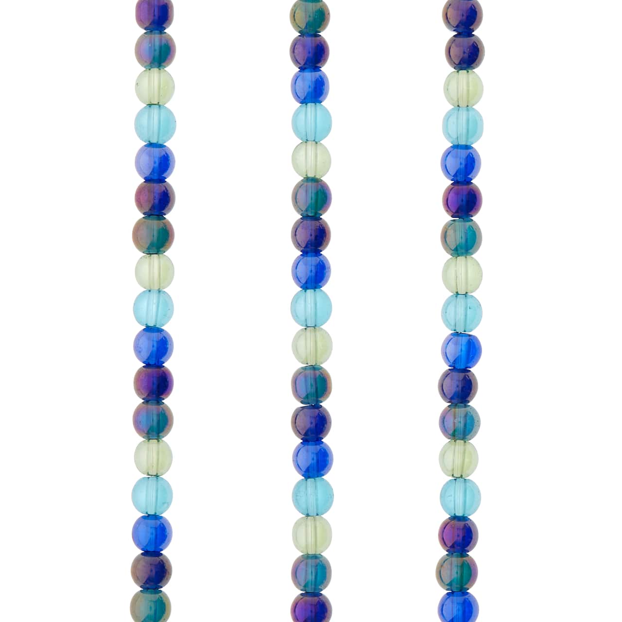 Aqua Mix Clear Glass Beads, 6mm by Bead Landing™